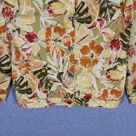 VTG Timbuktu Jacket Small Floral Cotton Stretch Maximalist Autumn Granny Cottage - Picture 3 of 10